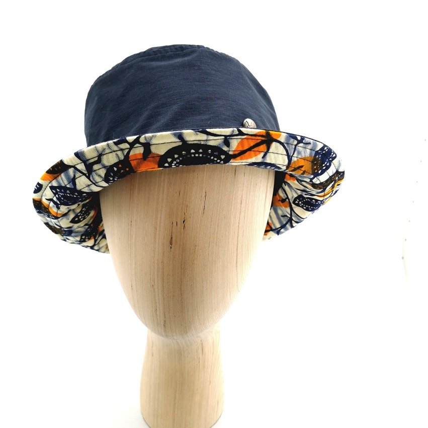 chapeau bob homme bleu marine fabriqué Nantes