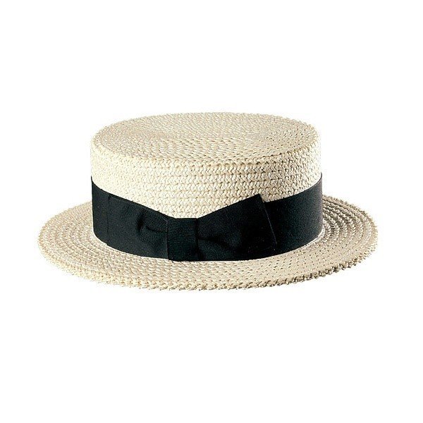 type de chapeau Canotier Calotte Plate
