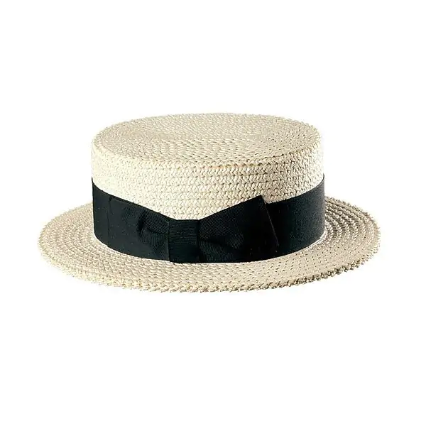 type de chapeau Canotier Calotte Plate
