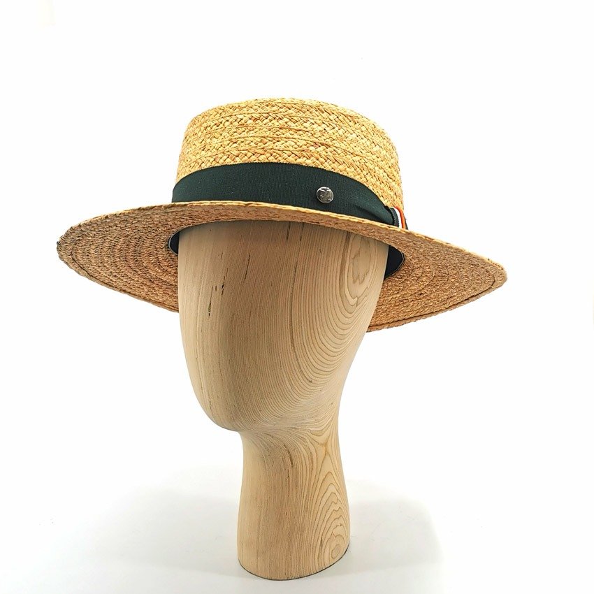 chapeau canotier mariage en paille de raphia made in France