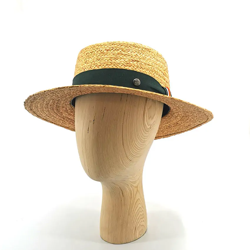 chapeau canotier mariage en paille de raphia made in France