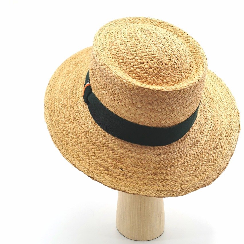 chapeau canotier en paille de raphia pour homme fabriqué à Nantes