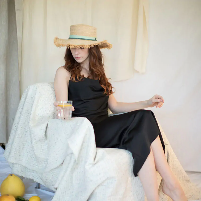 Canotier femme Raphia studio grimel