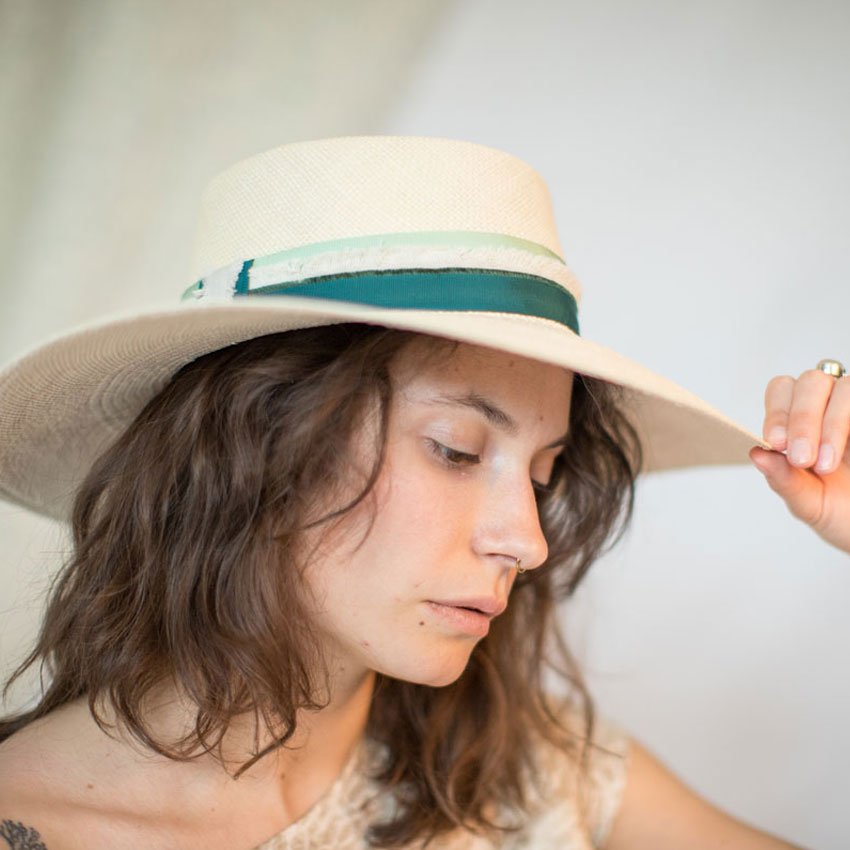 Capeline Paille Panama Chapeau large bord