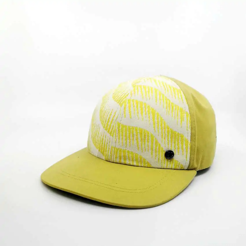 casquette jaune 6panel studio grimel fabrique en France