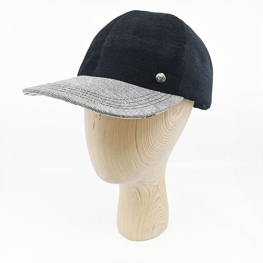casquette noire doublée dad cap souple velours