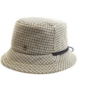 chapeau bob homme carreaux en coton