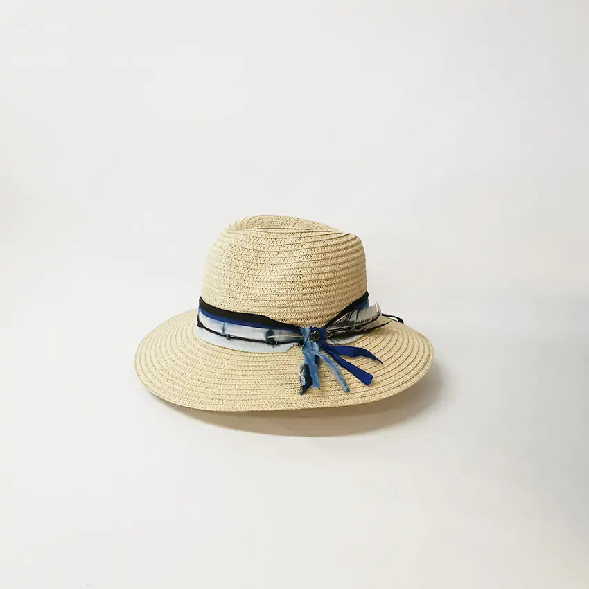 type de chapeau Fedora Paille Details