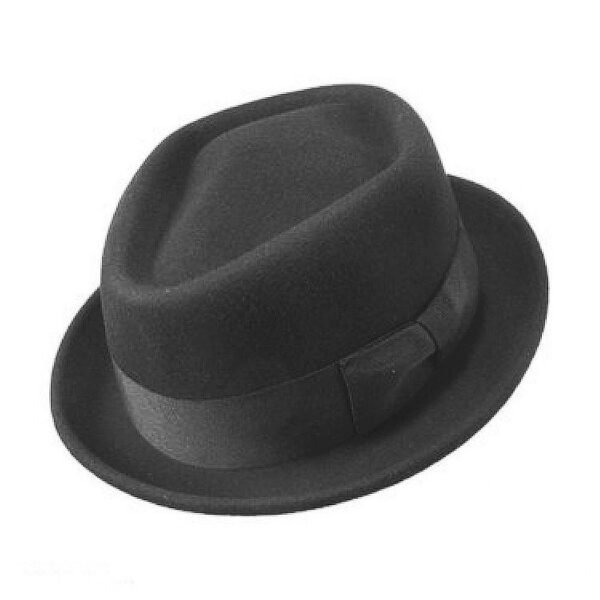 Chapeau pork pie calotte diamant