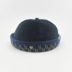 bonnet docker bleu velours studio grimel