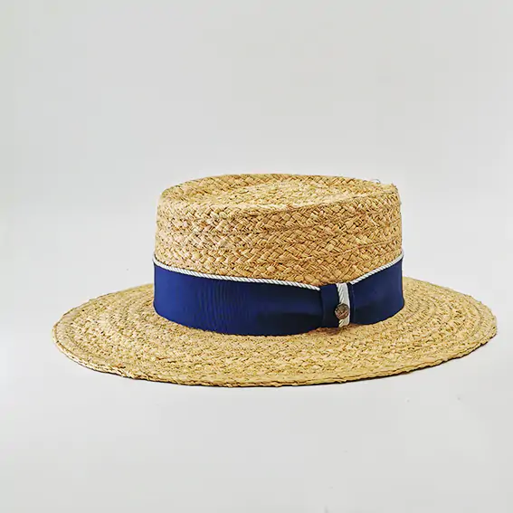 canotier mariage rétro raphia