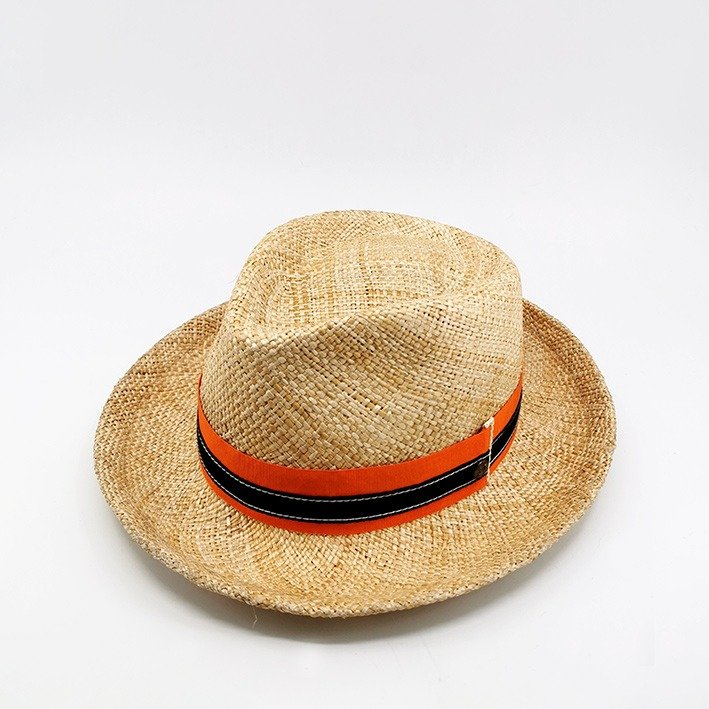 chapeau paille orange pour homme studio grimel