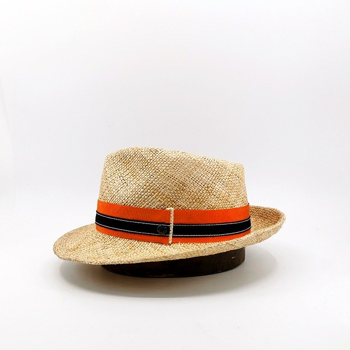 chapeau paille orange