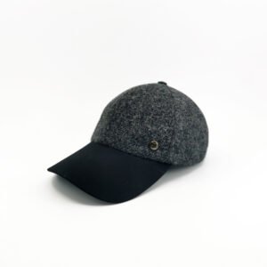 Casquette grise casquette dad 6 panel laine luxe paris