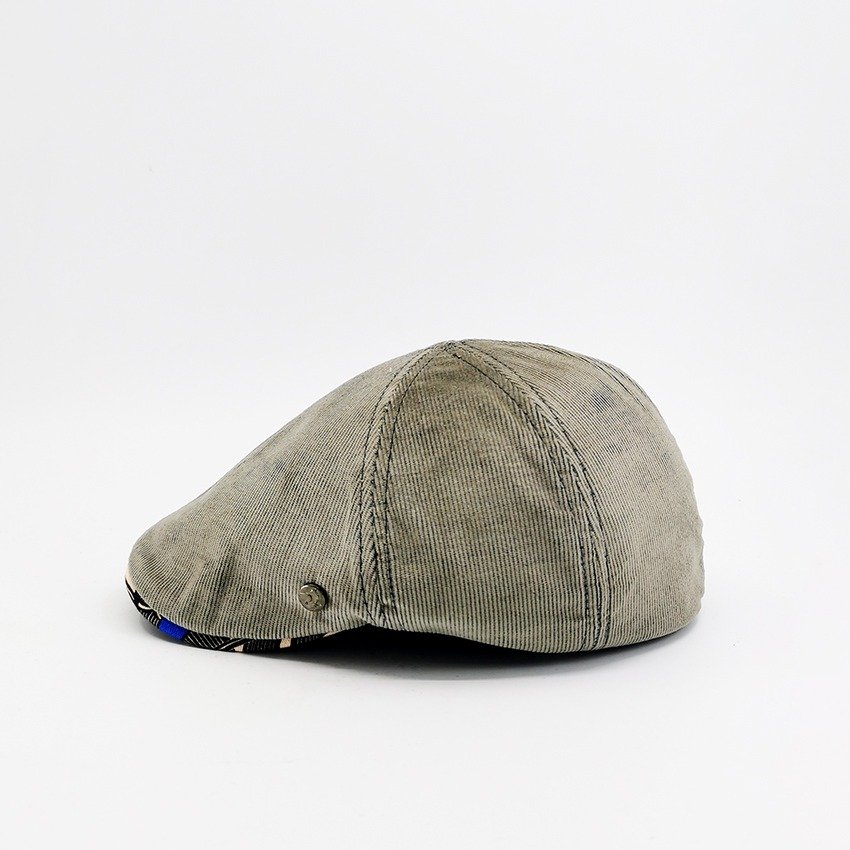 casquette plate homme velours gris fabrique france