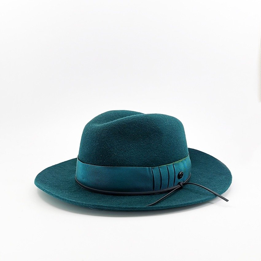 chapeau feutre homme vert