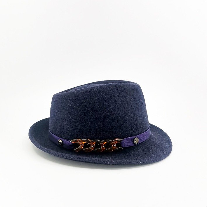 chapeau trilby marine femme