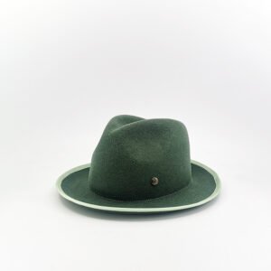 chapeau trilby vert feutre