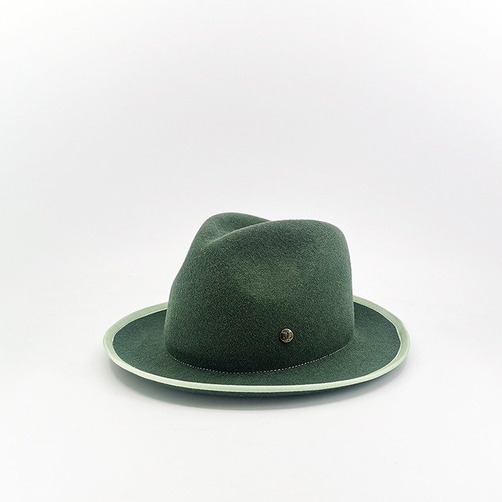 chapeau trilby vert feutre