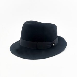 chapeau trilby noir feutre