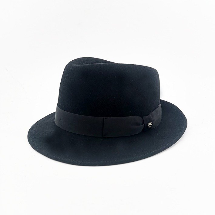 chapeau trilby noir feutre