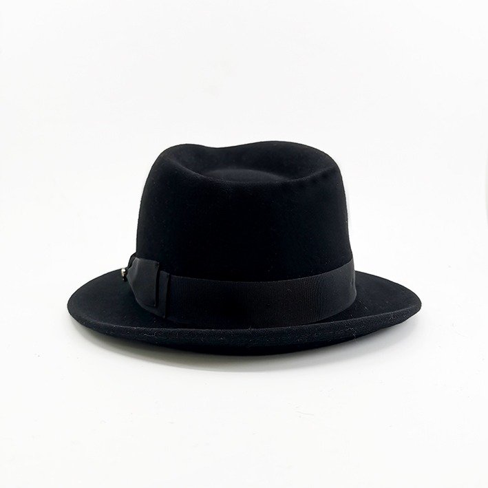chapeau trilby noir luxe