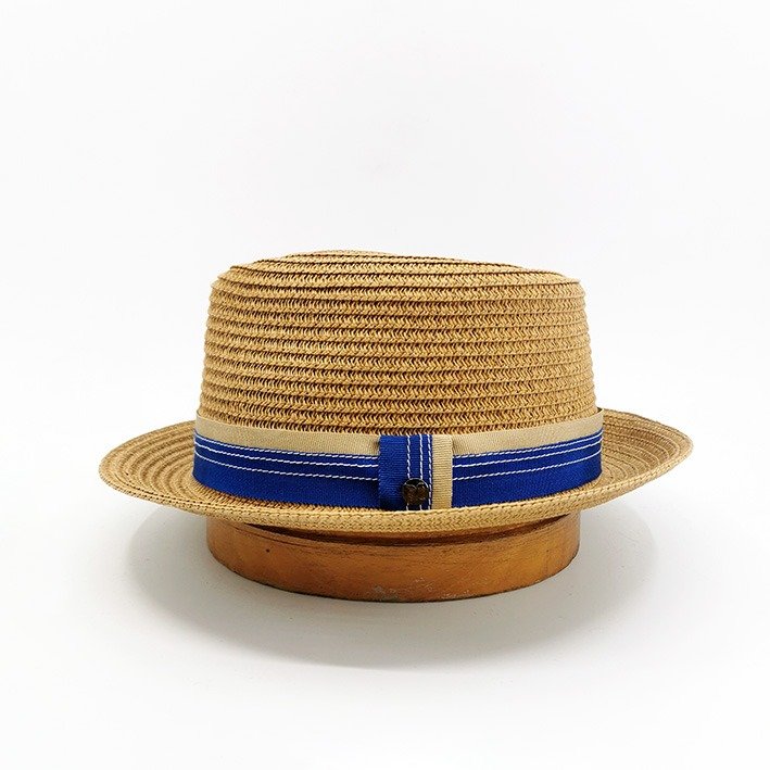 trilby paille camel porkpie
