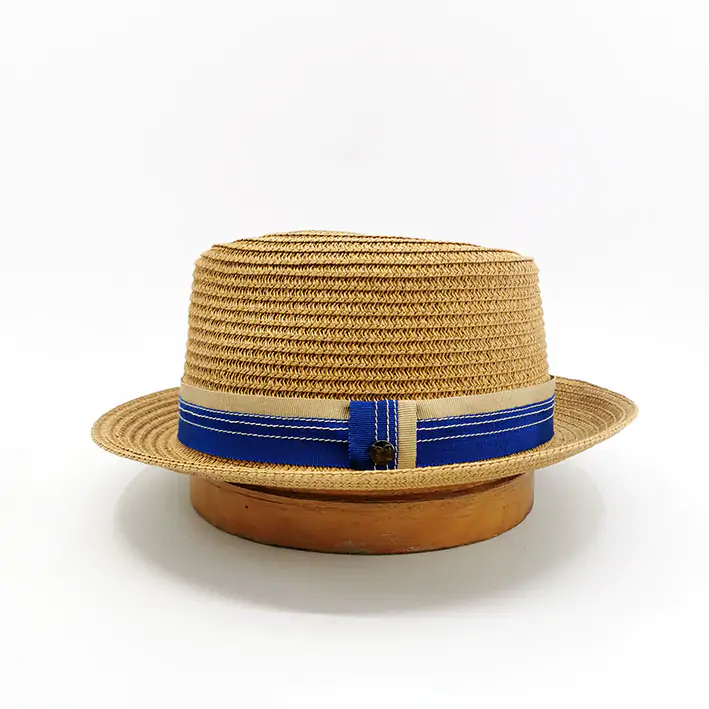 trilby paille camel porkpie