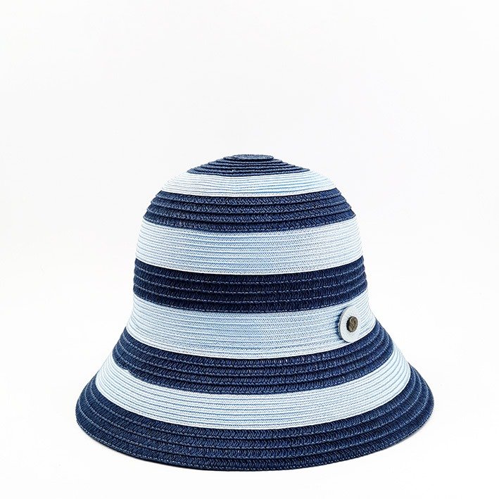 Chapeau cloche rayé paille studio grimel
