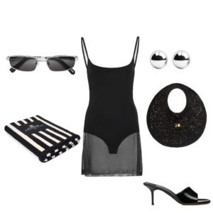Look femme plage noir