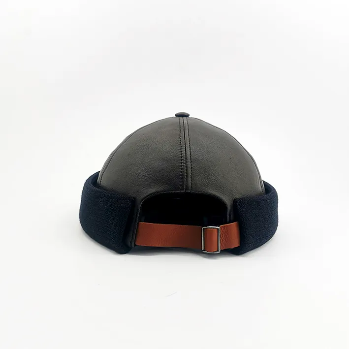 Bonnet Docker Cuir Marron