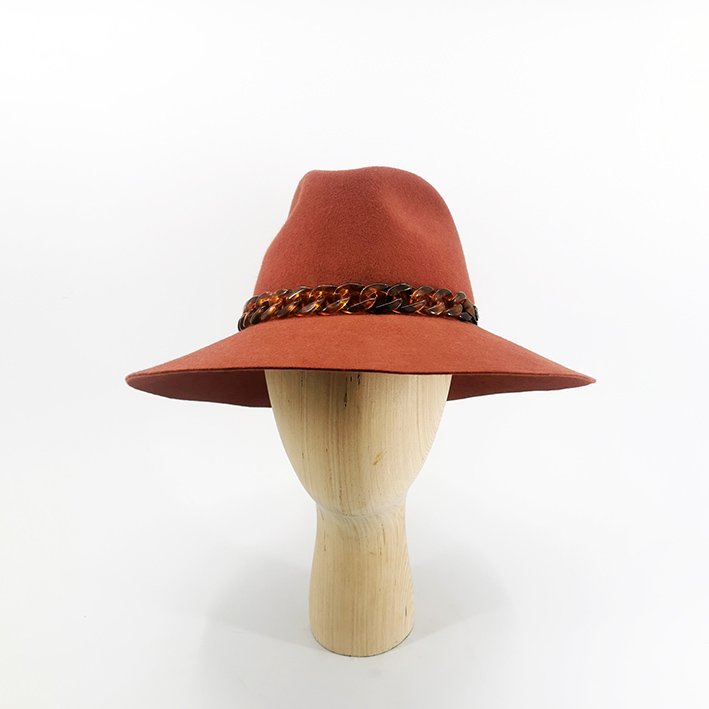 Capeline Marron Fedora Nima Made In France