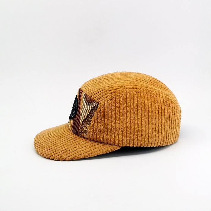 Casquette 5 Panels Velours Jaune